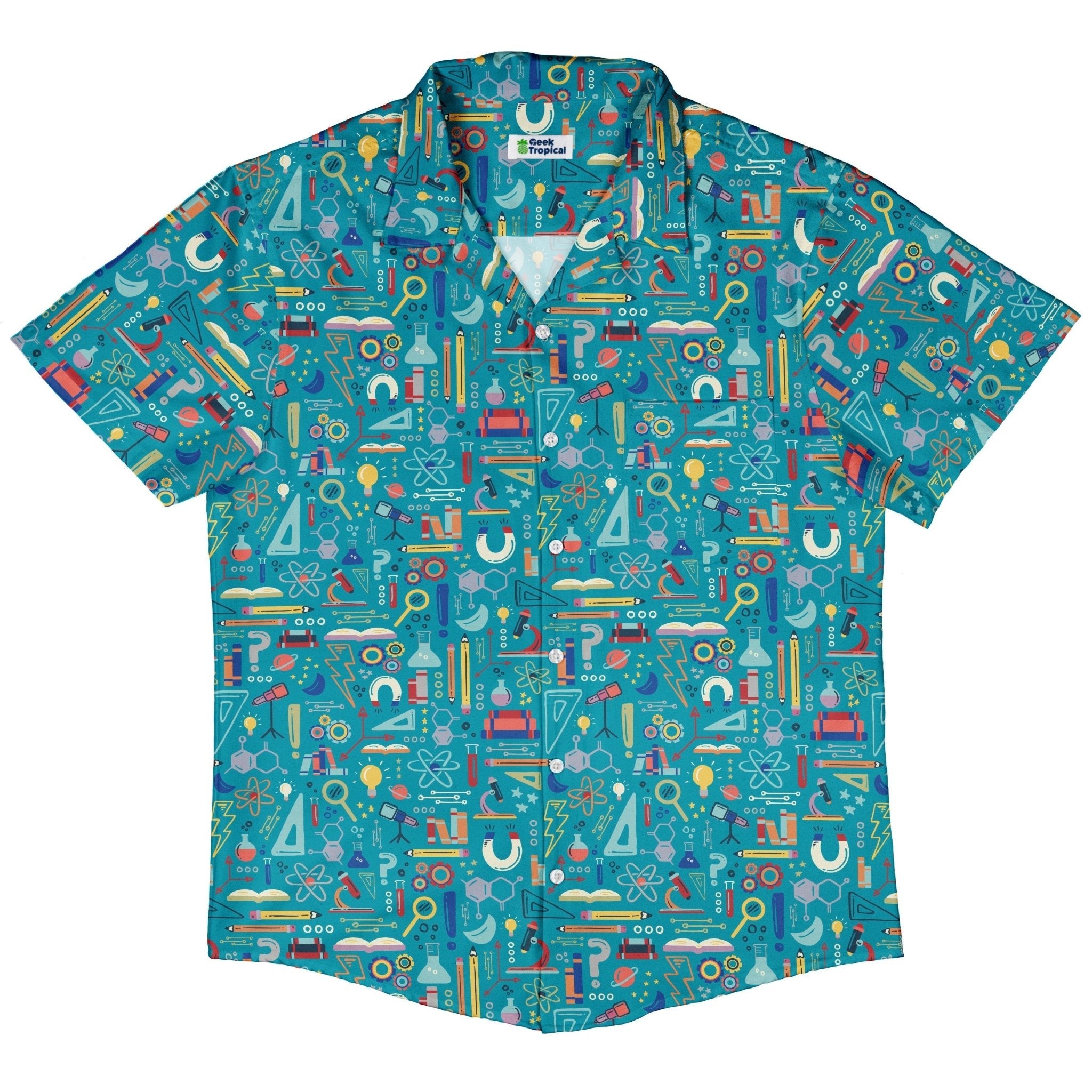 Just Science Button Up Shirt Geek Nerd adult sizing Design by Zirkus Design q225