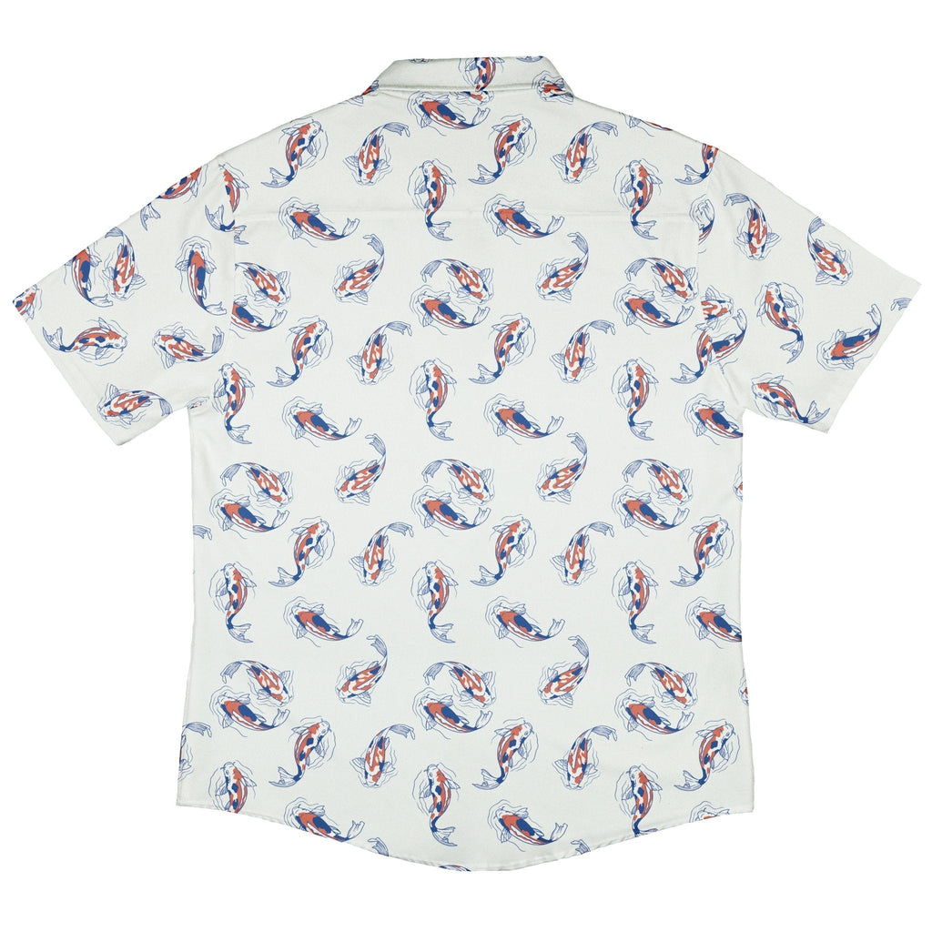 Koi Lake Button Up Shirt Geek Nerd 0925 adult sizing All Adult Button Up Shirts