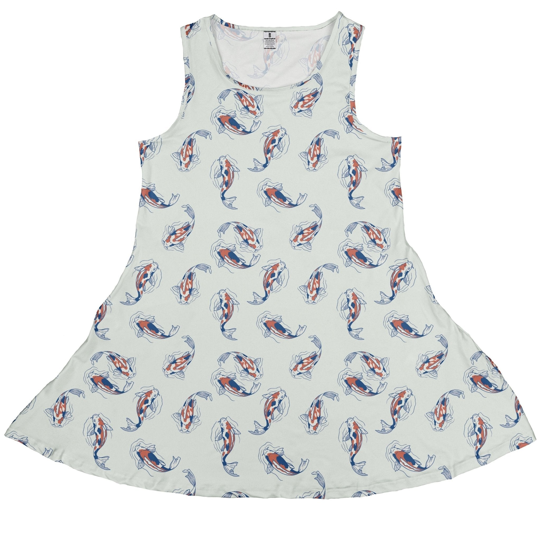 Koi Lake Dress Geek Nerd 0925 Animal Patterns Botany Print