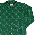 Leafy Mistletoe Dice Long Sleeve Button Up Shirt Geek Nerd adult sizing Christmas Print Design by Heather Davenport