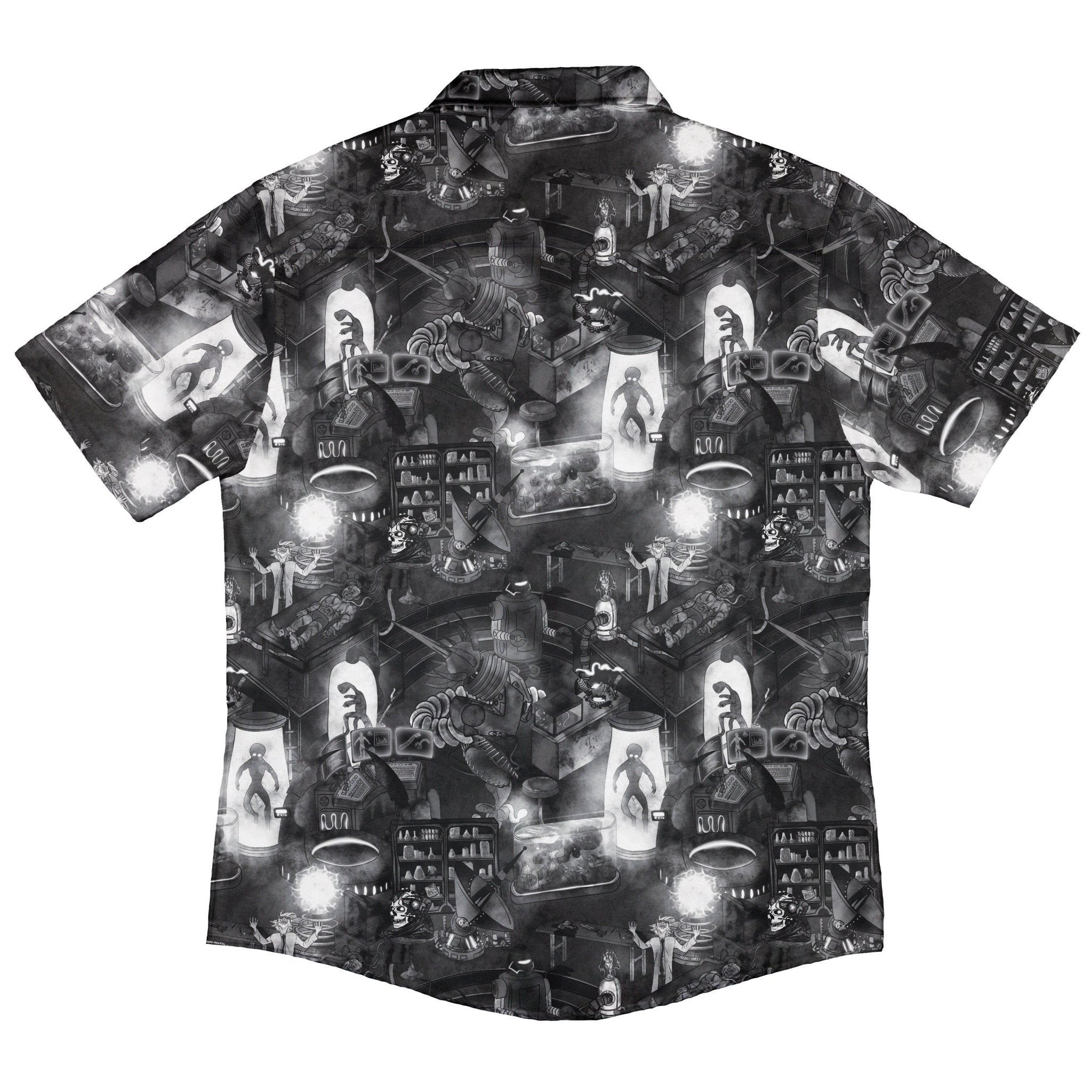 Mad Lab Midnight Button Up Shirt Geek Nerd adult sizing halloween q4