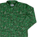 Mad Science Lab Green Long Sleeve Button Up Shirt Geek Nerd adult sizing FLOW DESC WRITING Maximalist Patterns