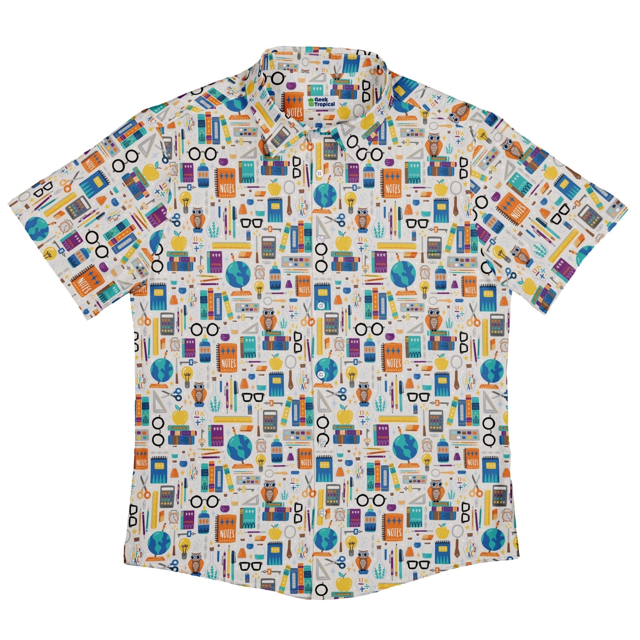 Magic Academics Button Up Shirt Geek Nerd adult sizing Design by Zirkus Design q225