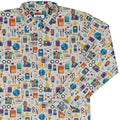 Magic Academics Long Sleeve Button Up Shirt Geek Nerd adult sizing Design by Zirkus Design FLOW DESC WRITING