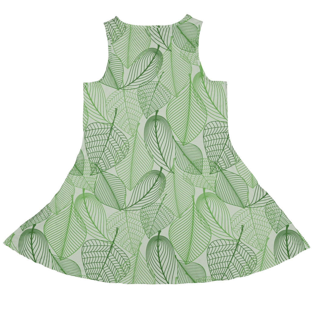 Micro Minimalist Leaves Dress Geek Nerd Botany Print lx - C Simple Patterns