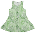 Micro Minimalist Leaves Dress Geek Nerd Botany Print lx - C Simple Patterns