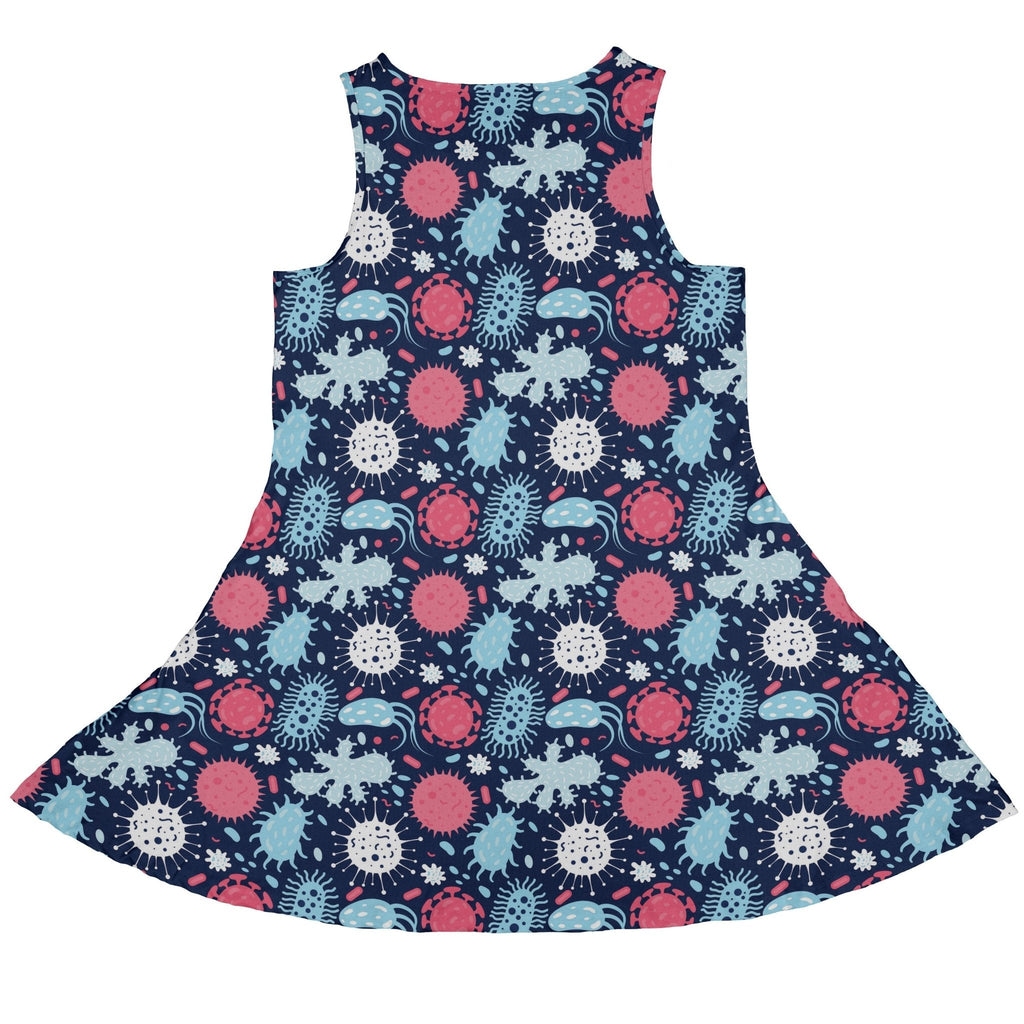 Microscopic Collection Blue Science Biology Dress Geek Nerd lx - C Maximalist Patterns science print
