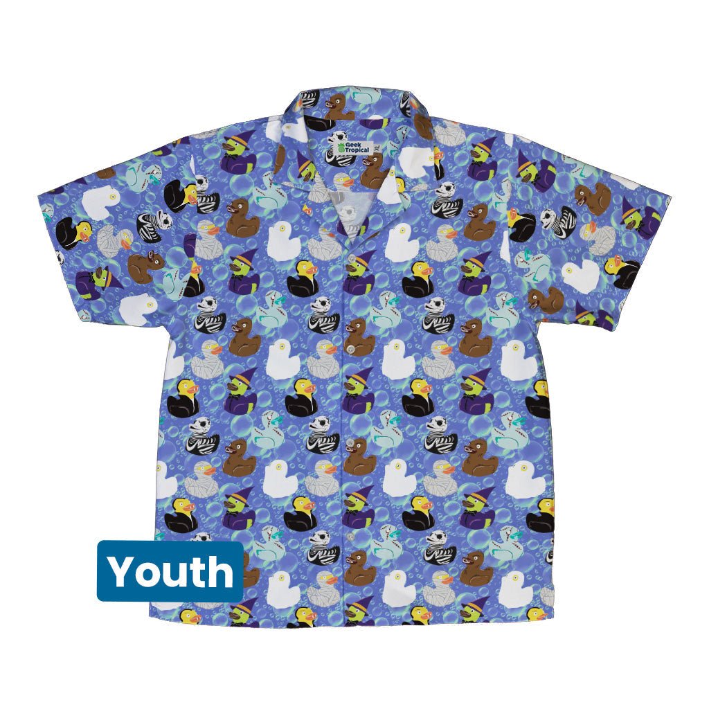 Monster Rubber Duckies Youth Hawaiian Shirt Geek Nerd halloween q4