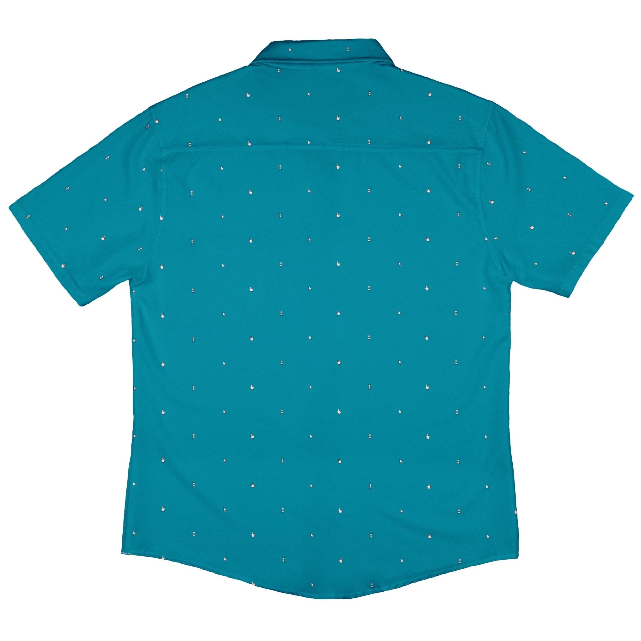 Mouse Button Up Shirt - adult sizing - computer print - Design by Claire Murphy