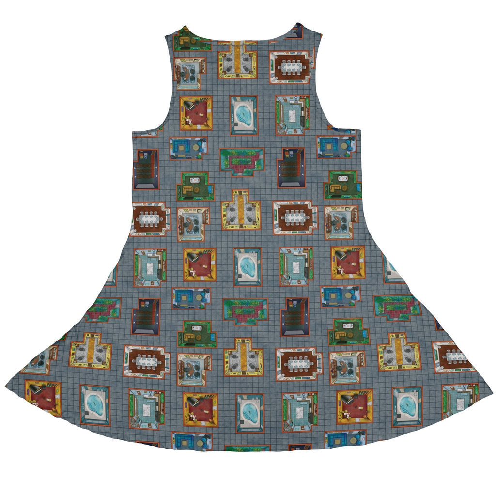 Murder Mystery Board Game Dress Geek Nerd board game print Designs by Nathan lx - C