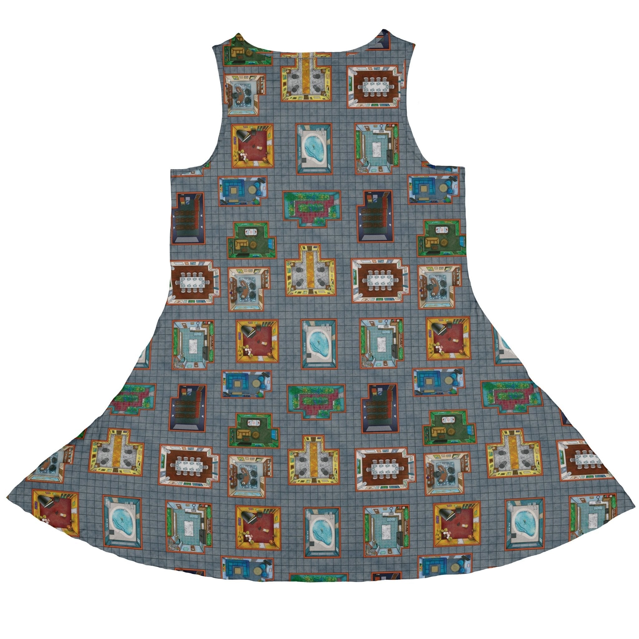 Murder Mystery Board Game Dress Geek Nerd board game print Designs by Nathan lx - C