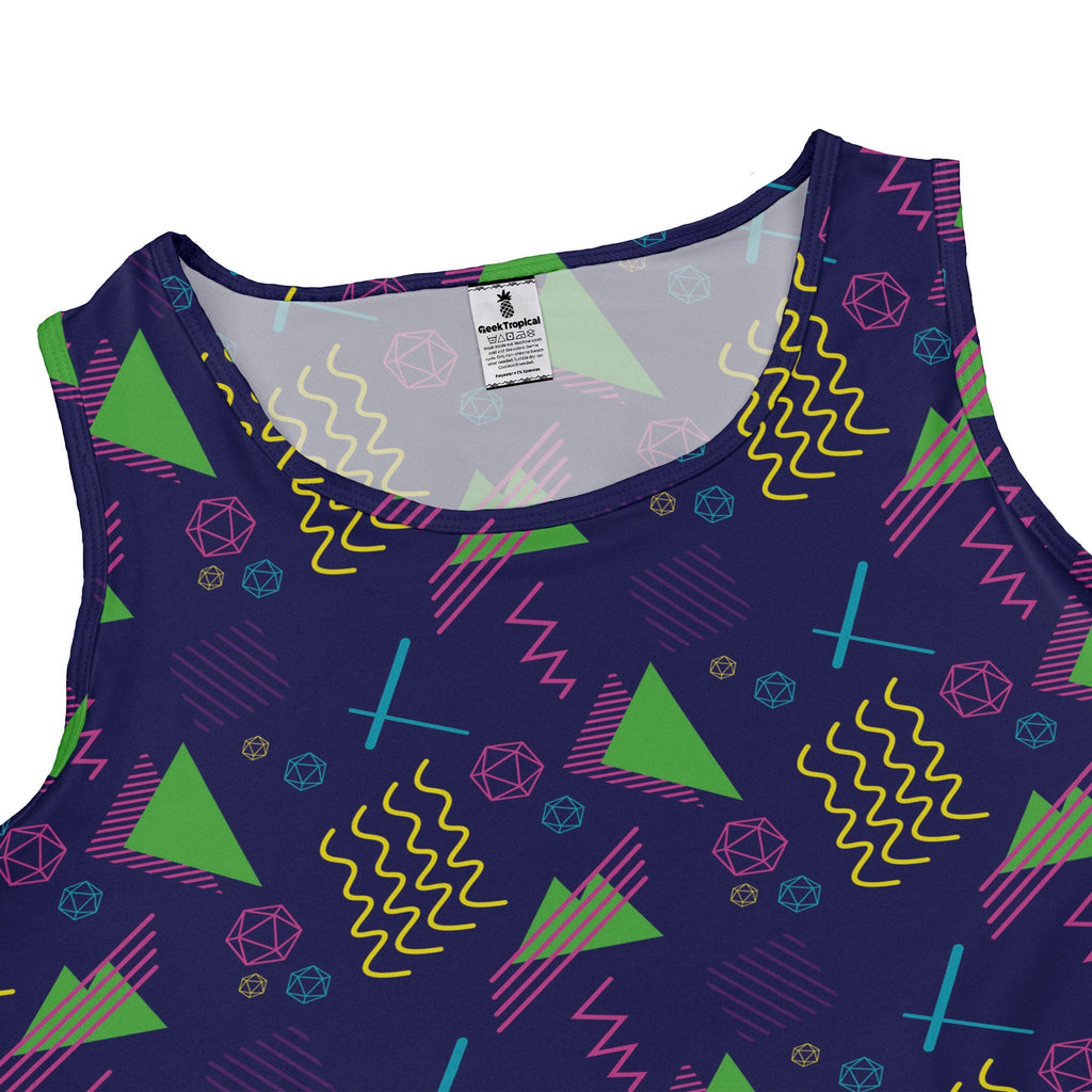 Neon Retro Dice Dress Geek Nerd Design by Heather Davenport dnd & rpg print lx - C