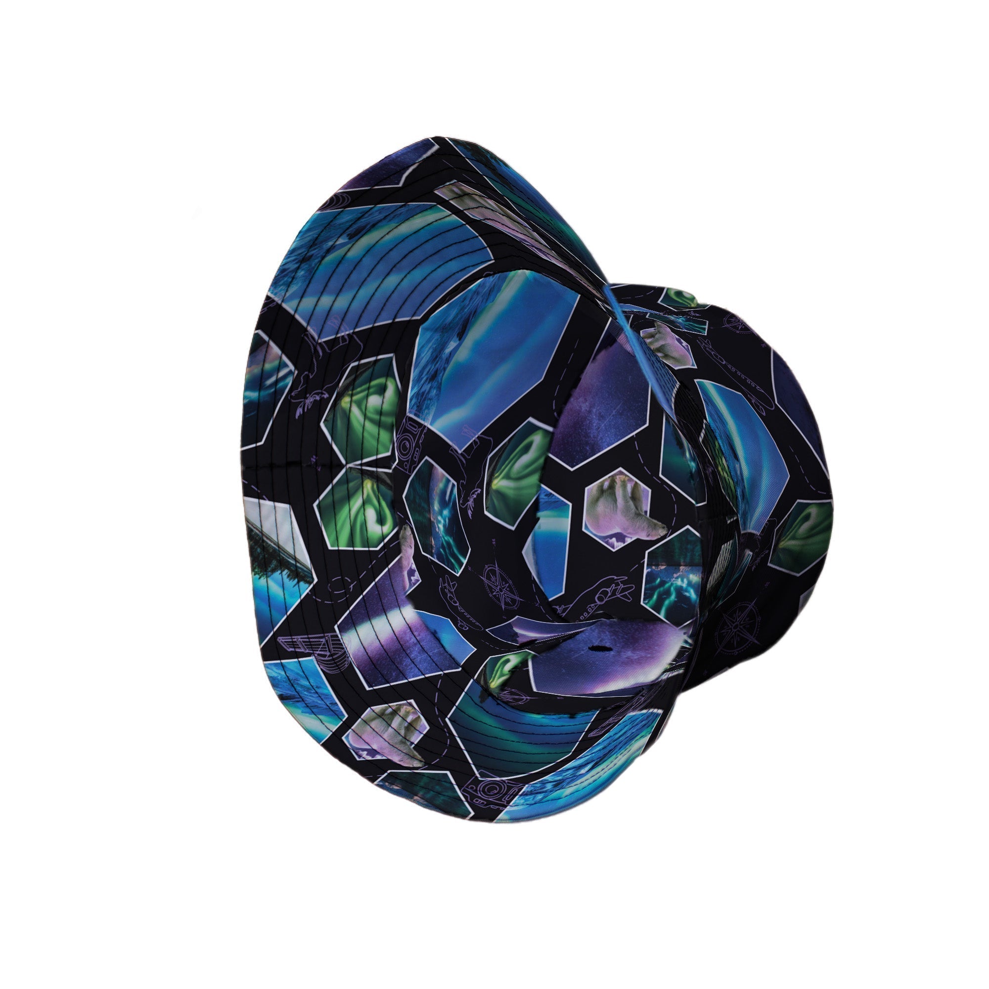Northern Lights Wonder Bucket Hat Geek Nerd 0925 Designs by Nathan FLOW DESC WRITING