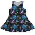 Northern Lights Wonder Dress Geek Nerd 0925 Botany Print Designs by Nathan