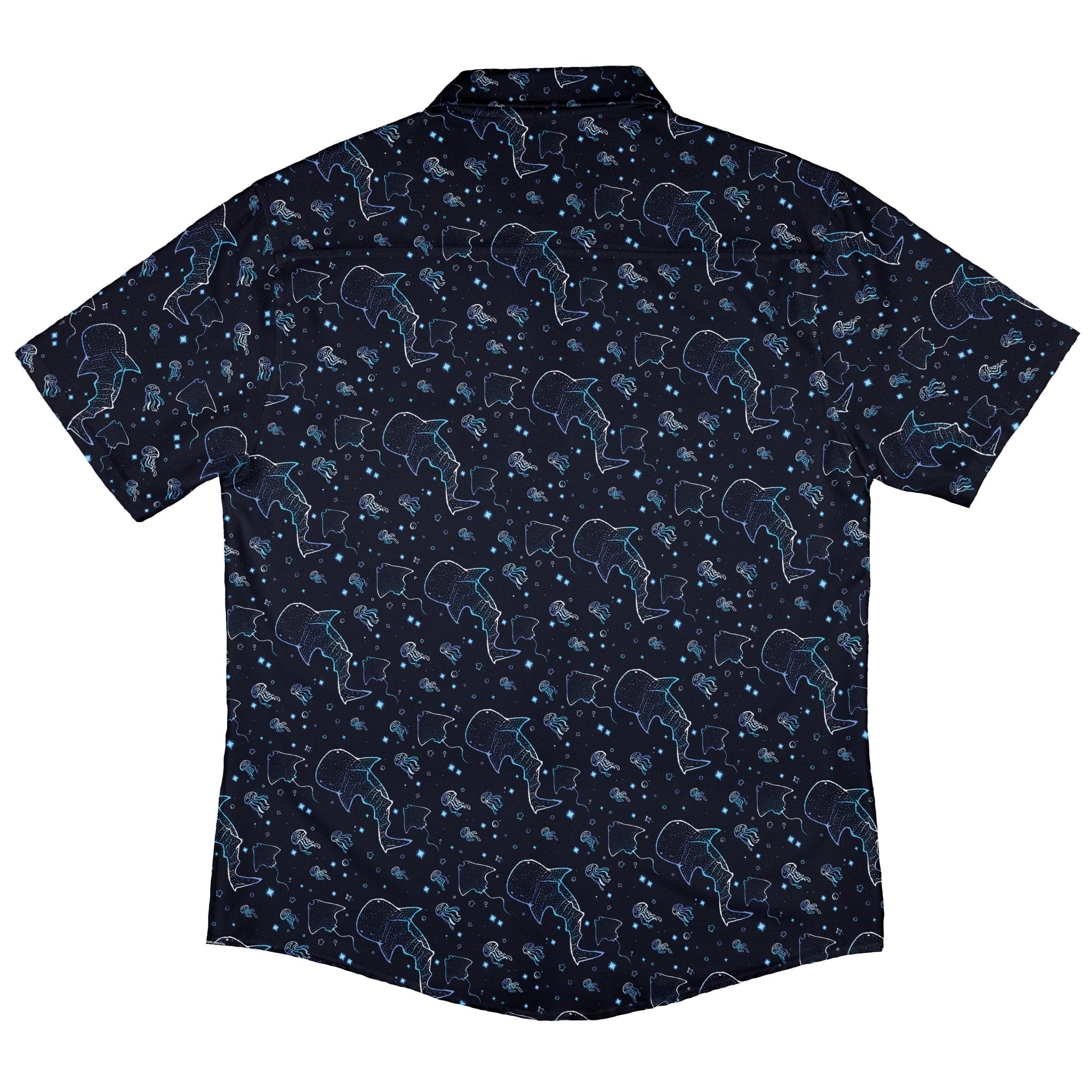 Ocean Giants Button Up Shirt Geek Nerd adult sizing animal patterns Design by Ardi Tong
