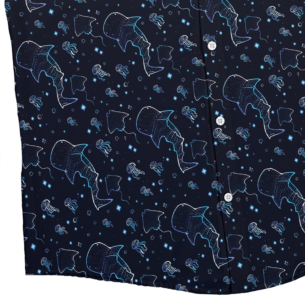 Ocean Giants Button Up Shirt Geek Nerd adult sizing animal patterns Design by Ardi Tong