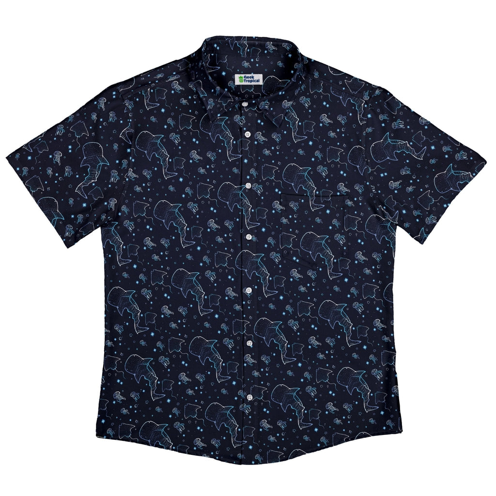 Ocean Giants Button Up Shirt Geek Nerd adult sizing animal patterns Design by Ardi Tong