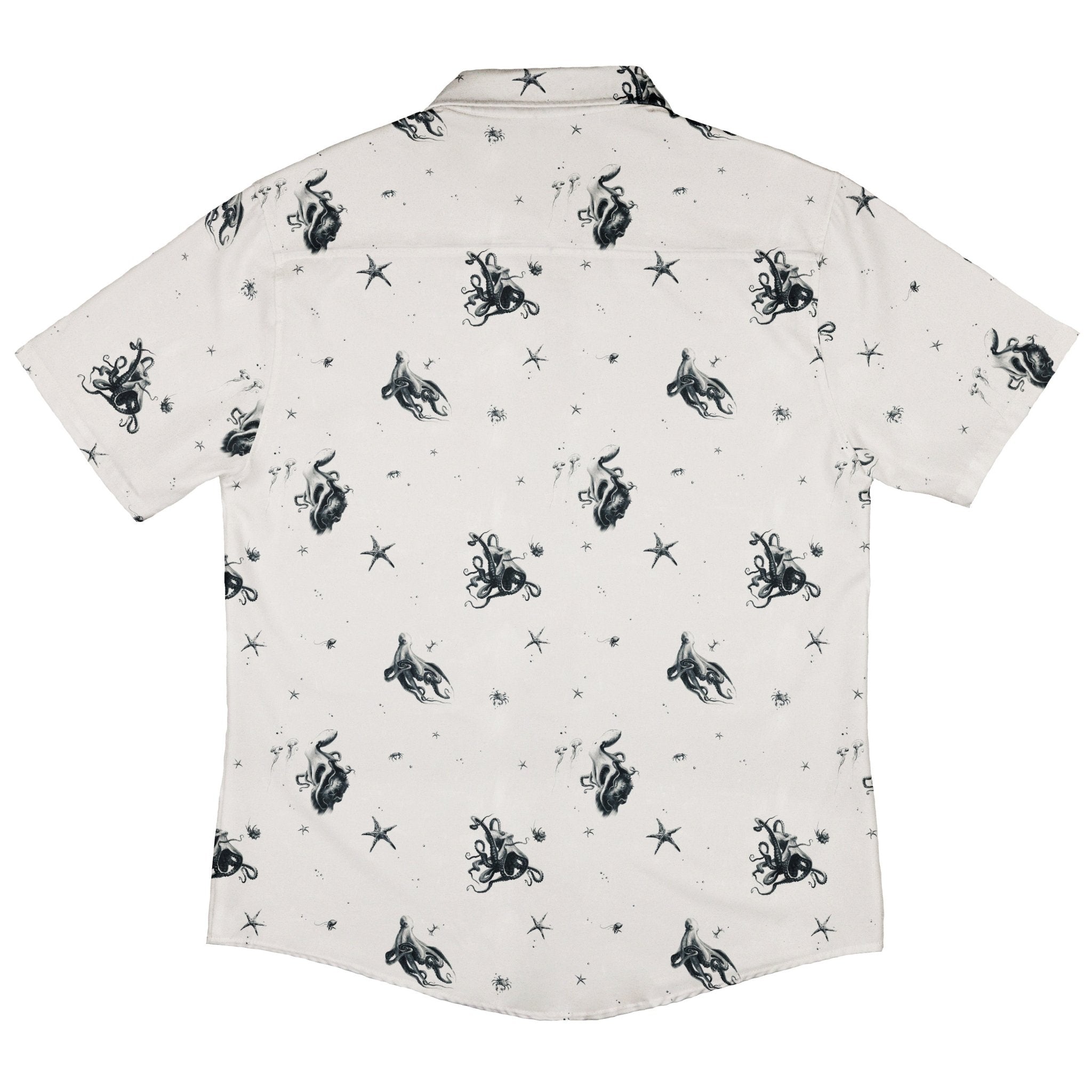 Octopus Button Up Shirt Geek Nerd adult sizing Design by Vlad Mel Marine biology