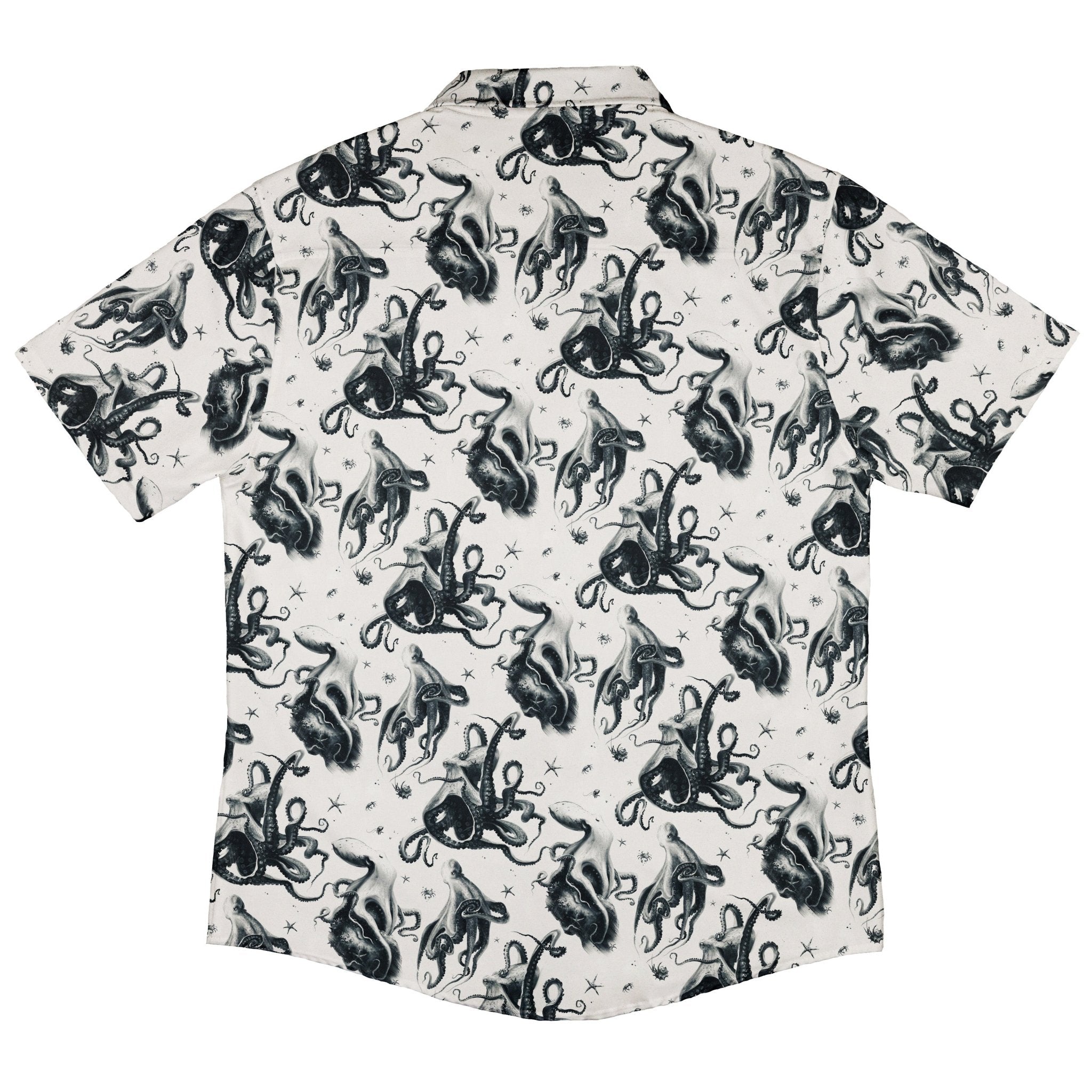 Octopus Crunch Button Up Shirt Geek Nerd adult sizing Design by Vlad Mel Marine biology