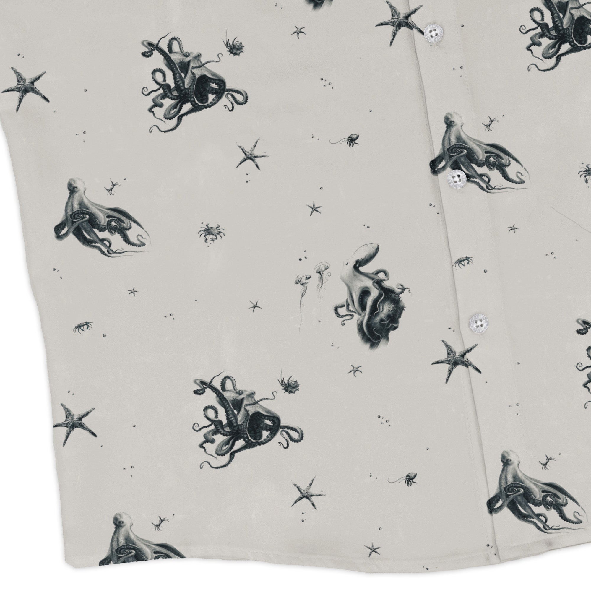 Octopus Long Sleeve Button Up Shirt Geek Nerd adult sizing Design by Vlad Mel FLOW DESC WRITING