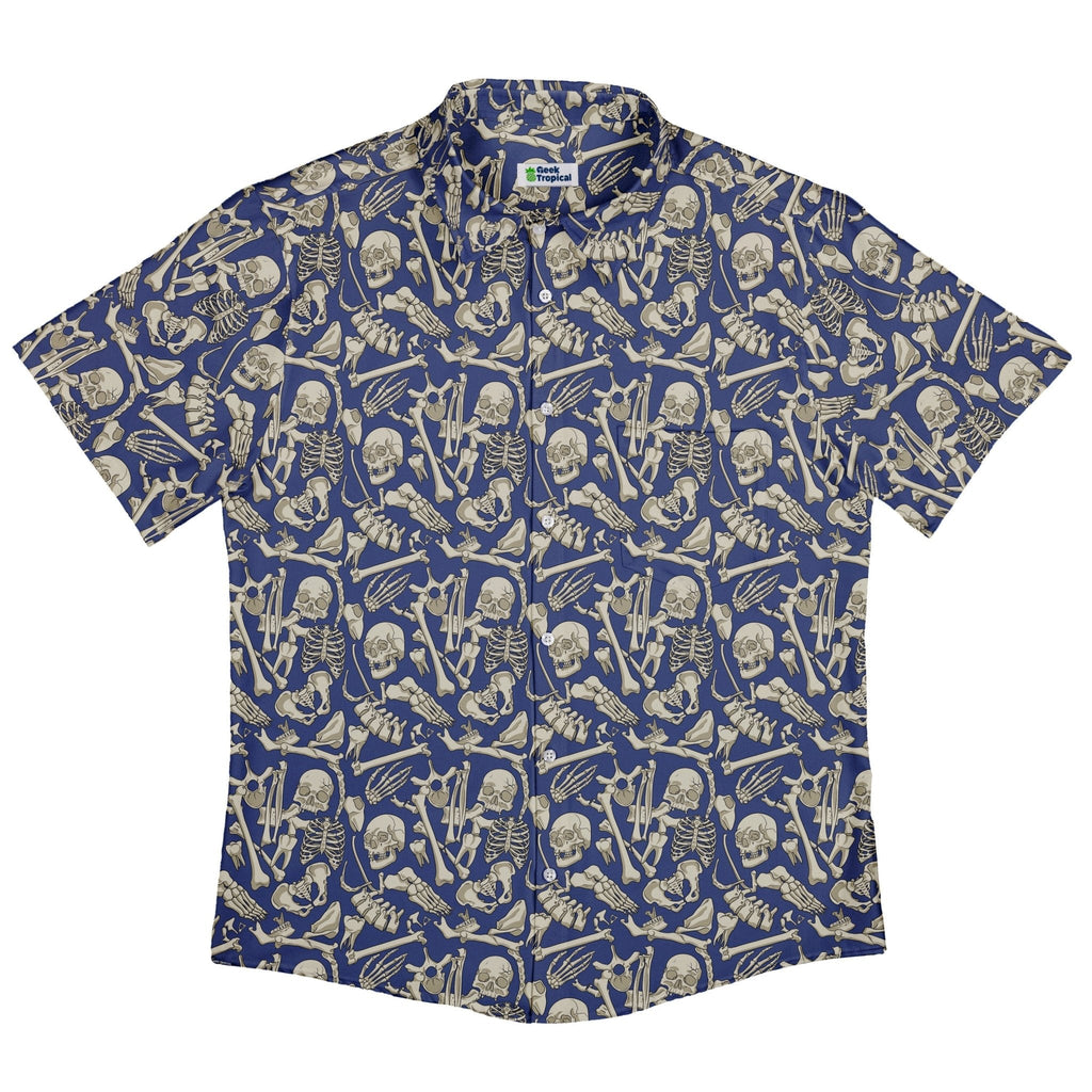 Osteology Dream Button Up Shirt Geek Nerd adult sizing Design by Julie Kitzes q225