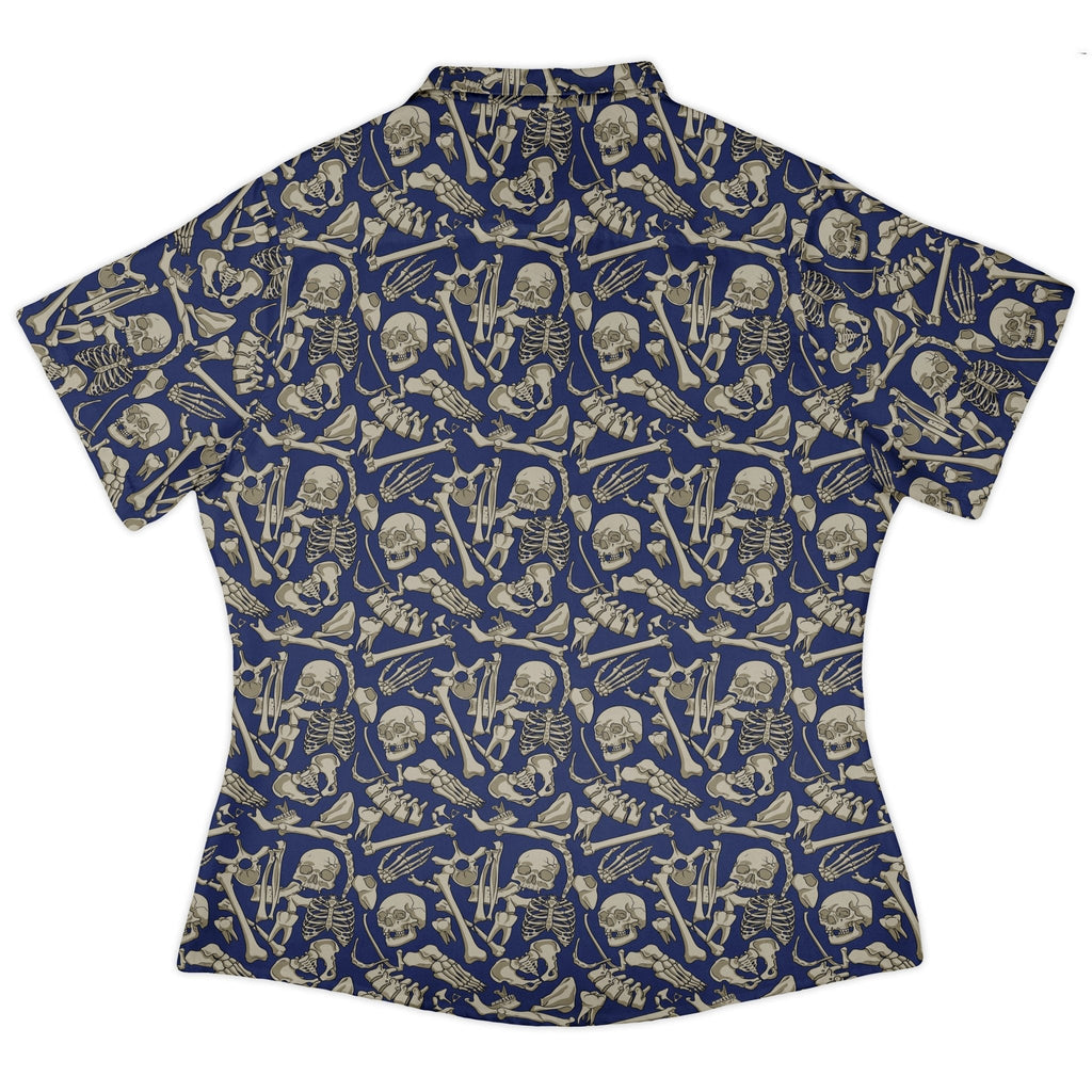 Osteology Dream Curvy Button Up Shirt Geek Nerd Design by Julie Kitzes q225 science print