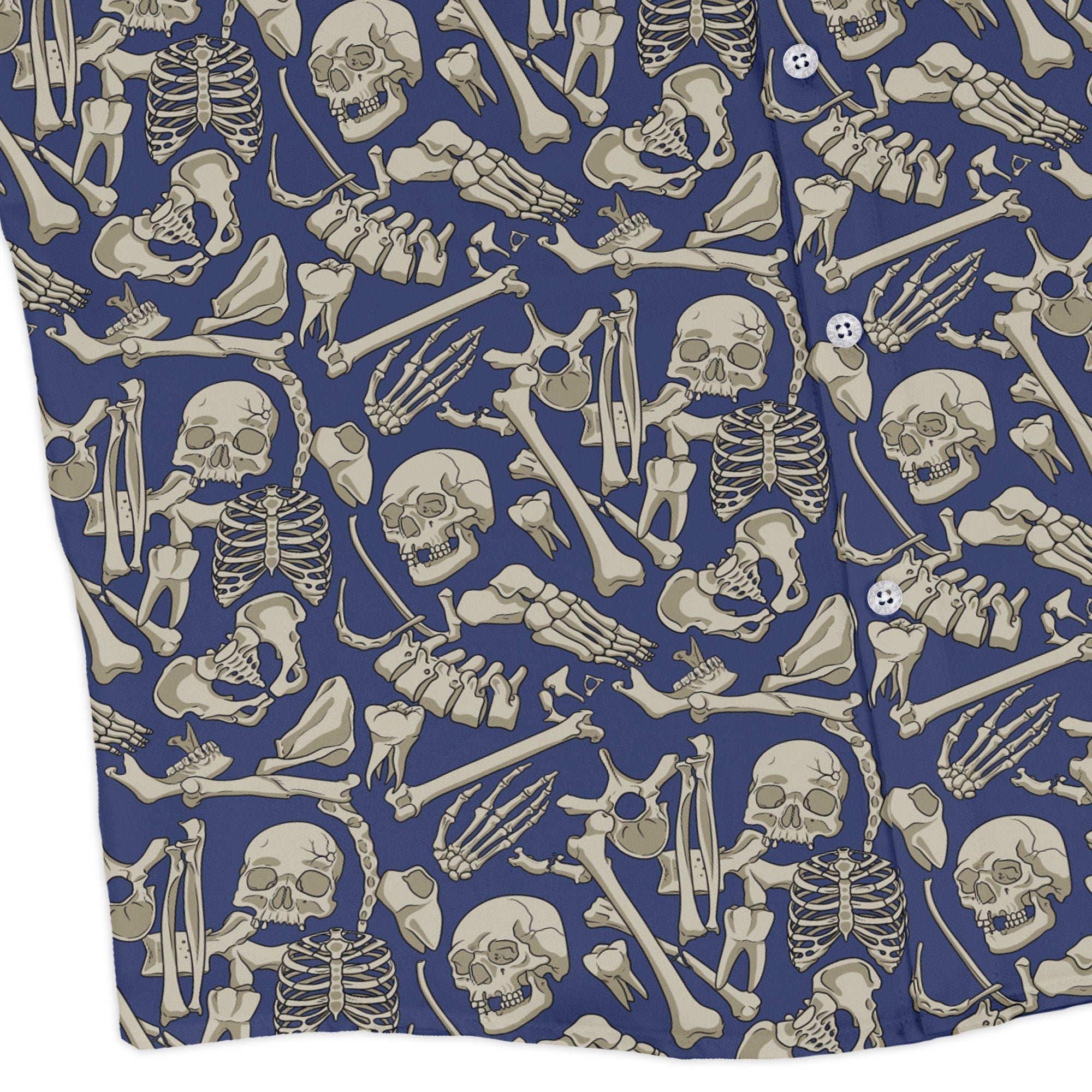 Osteology Dream Long Sleeve Button Up Shirt Geek Nerd adult sizing Design by Julie Kitzes FLOW DESC WRITING