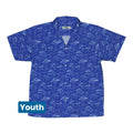 Paper Airplanes Blue Youth Hawaiian Shirt Geek Nerd 0925 aviation print Design by Heather Davenport