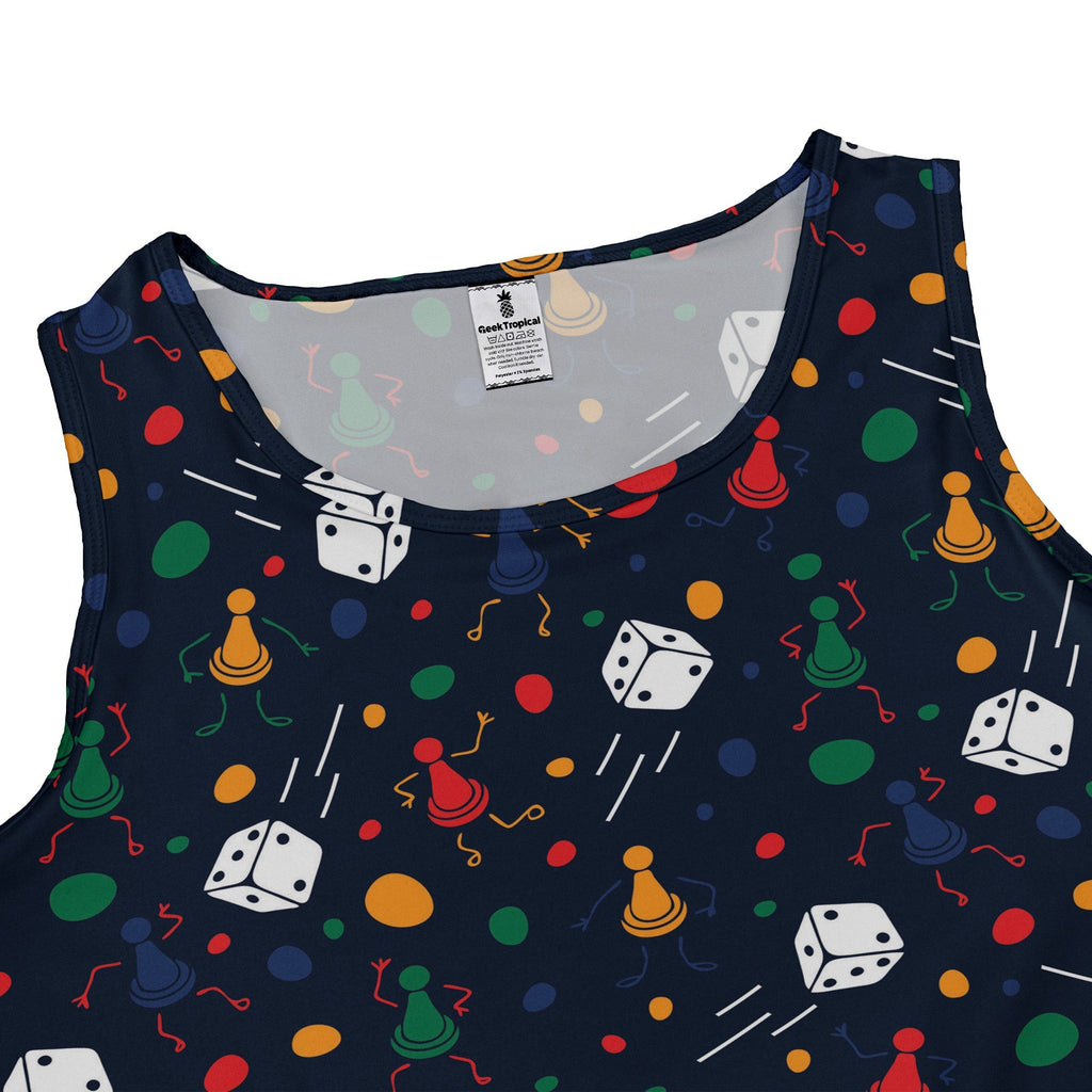 Pawn Party Blue Board Game Dress Geek Nerd board game print lx - C
