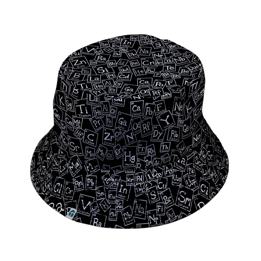 Periodic Table BW Bucket Hat Geek Nerd Design by Julie Kitzes lx - B q225
