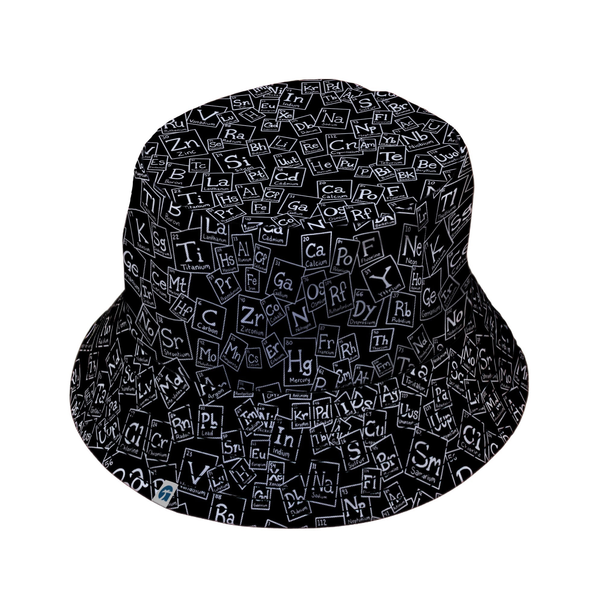 Periodic Table BW Bucket Hat Geek Nerd Design by Julie Kitzes lx - B q225