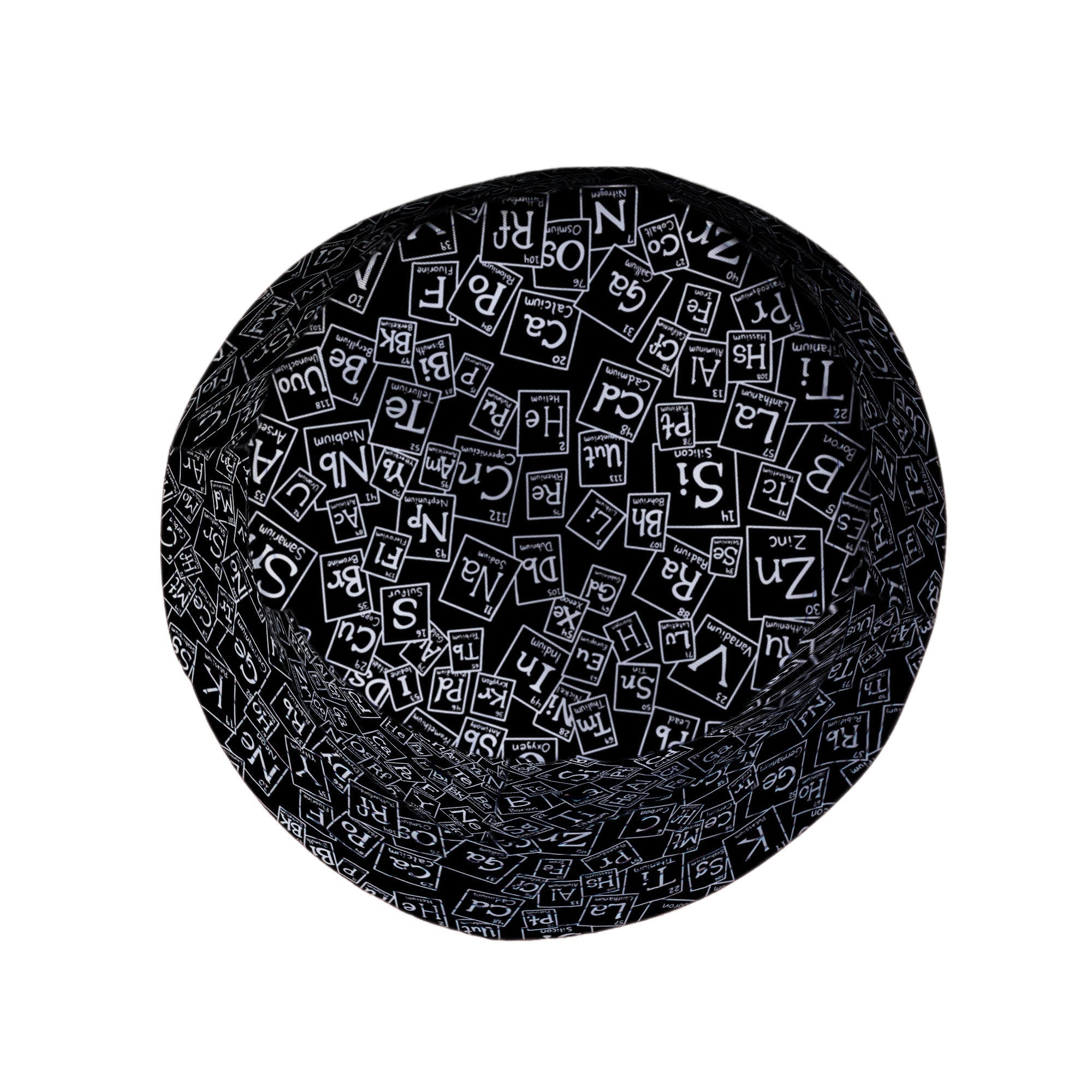 Periodic Table BW Bucket Hat Geek Nerd Design by Julie Kitzes lx - B q225