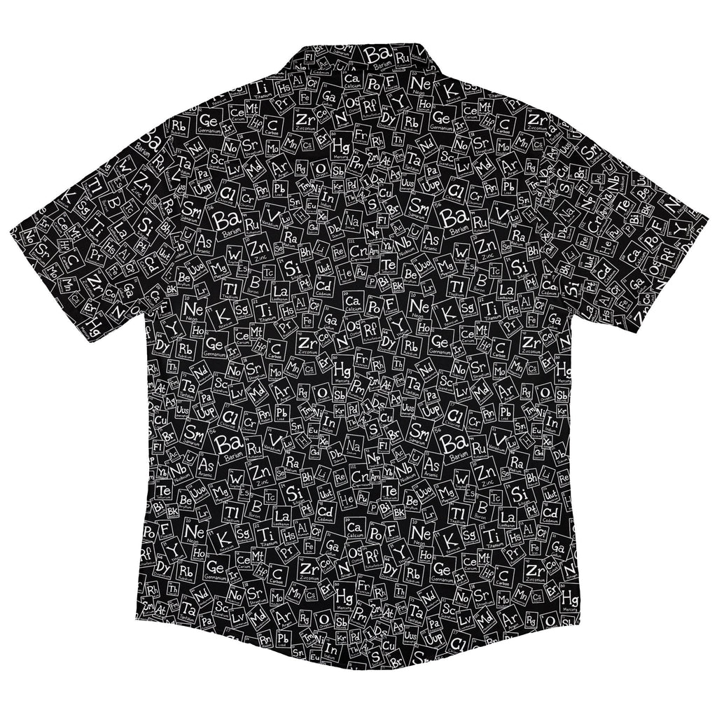Periodic Table BW Button Up Shirt Geek Nerd adult sizing Design by Julie Kitzes q225