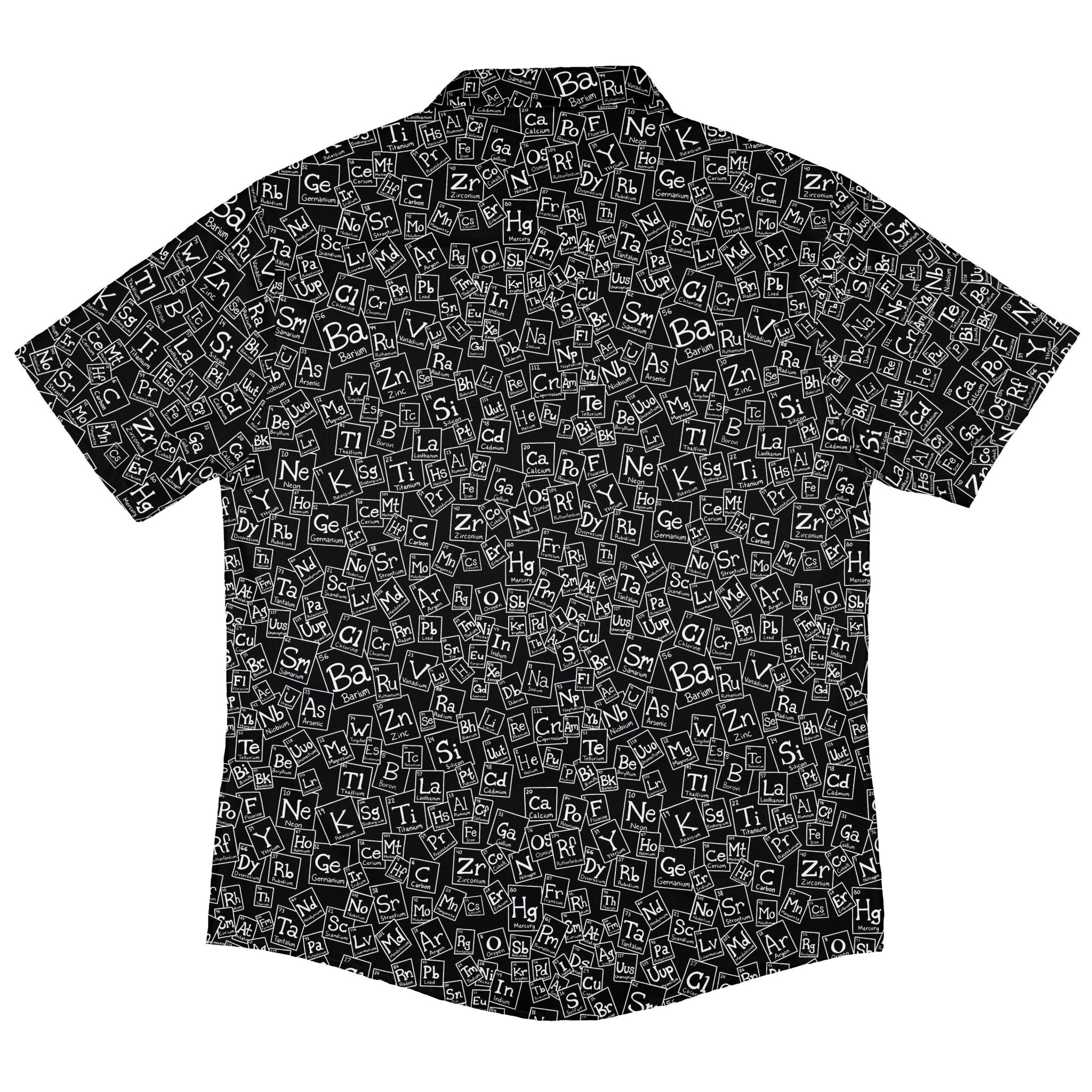 Periodic Table BW Button Up Shirt Geek Nerd adult sizing Design by Julie Kitzes q225