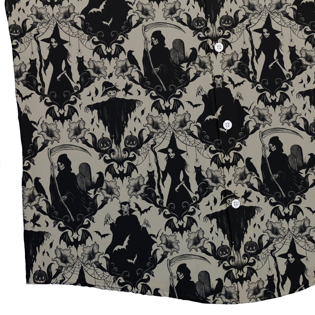 Phantom Flourish Button Up Shirt Geek Nerd 0925 adult sizing All Adult Button Up Shirts