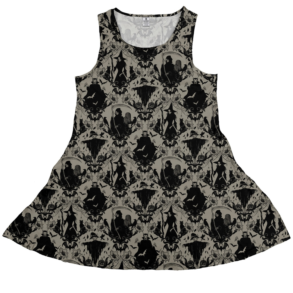 Phantom Flourish Dress Geek Nerd 0925 Botany Print Design by Episodic