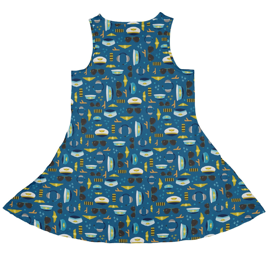 Pilot Uniform Dress Geek Nerd aviation print Design by Zirkus Design lx - C