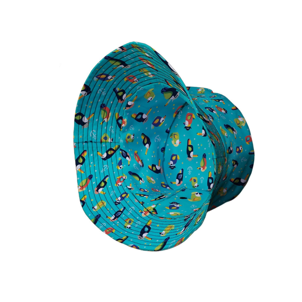 Pirate Toucans Bucket Hat Geek Nerd animal patterns Design by Zirkus Design funny prints