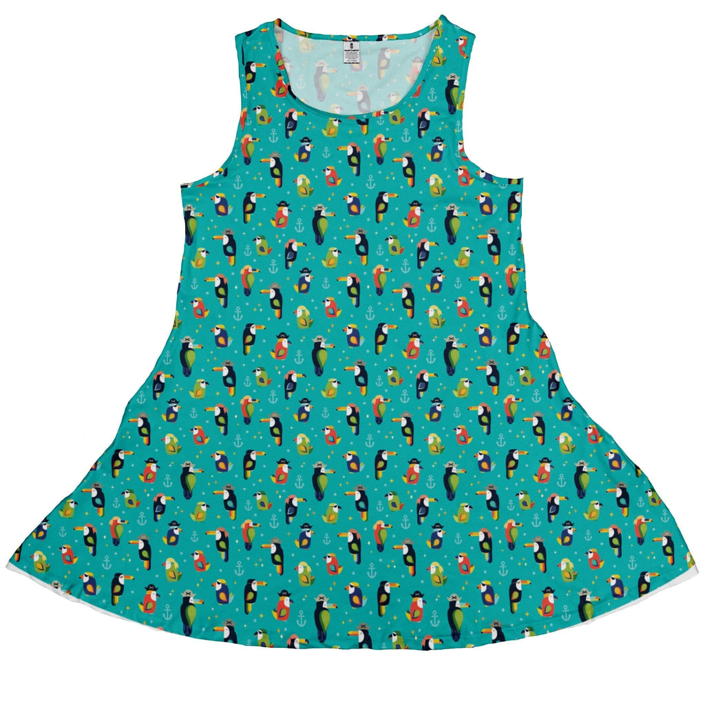 Pirate Toucans Dress Geek Nerd animal patterns Design by Zirkus Design funny prints