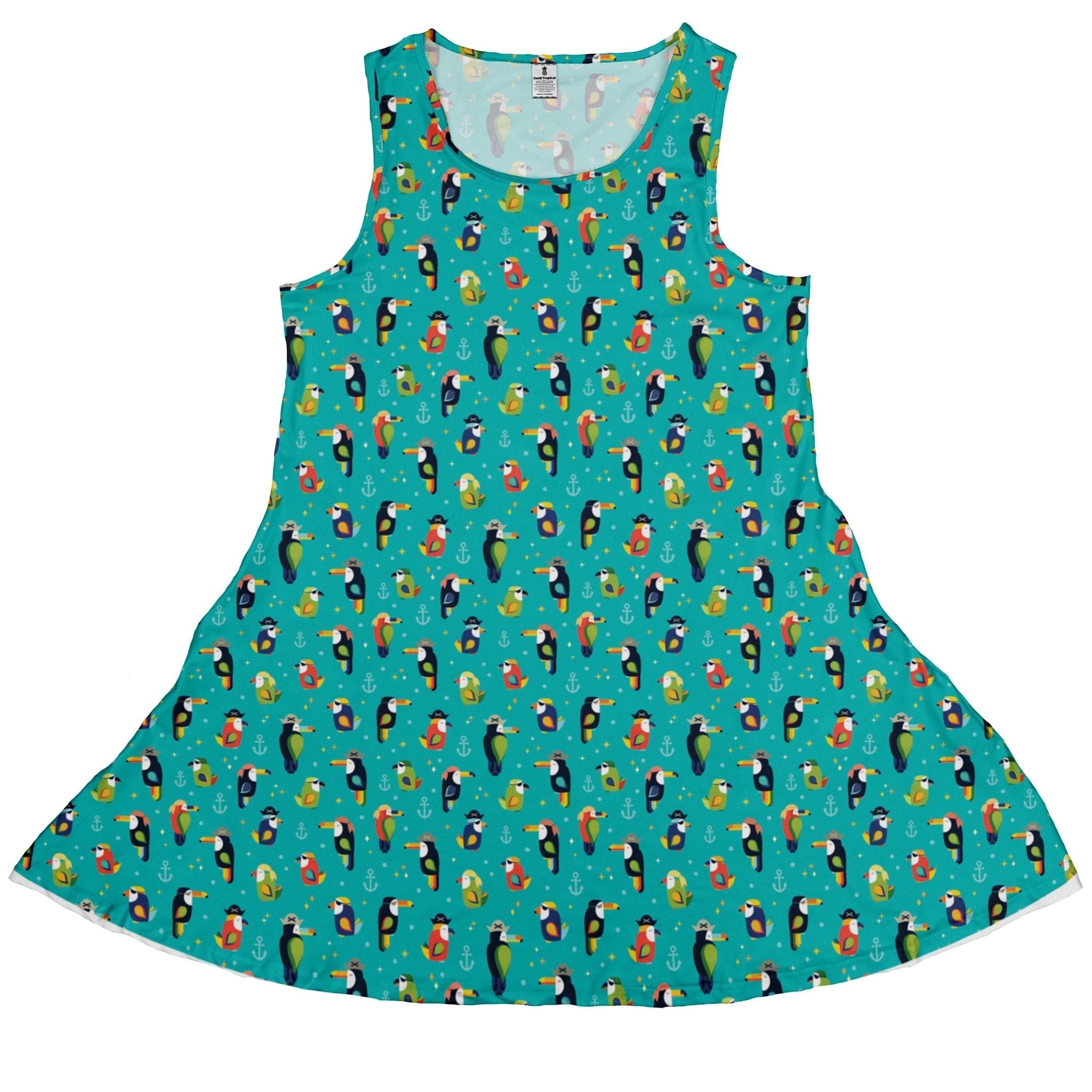 Pirate Toucans Dress Geek Nerd animal patterns Design by Zirkus Design funny prints