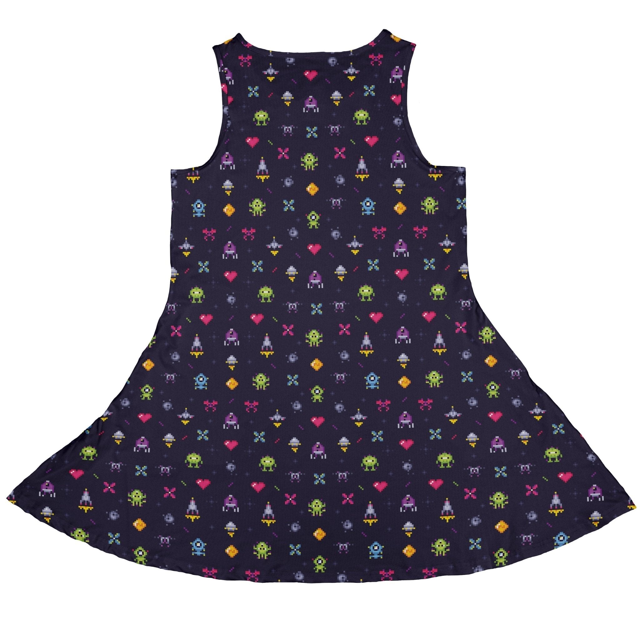 Pixel Art Arcade Video Game Purple Dress Geek Nerd lx - C video game arcade print