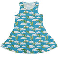Pixel Dragon Video Game Sky Dress Geek Nerd Designs by Nathan fantasy prints lx - C