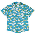 Pixel Dragon Video Game Sky Button Up Shirt Geek Nerd adult sizing Designs by Nathan fantasy prints
