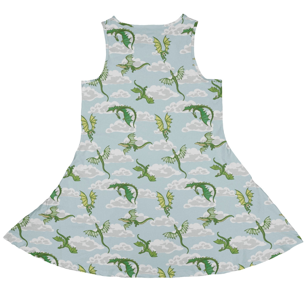 Pixel Dragon Video Game Mist Dress Geek Nerd Designs by Nathan fantasy prints lx - C