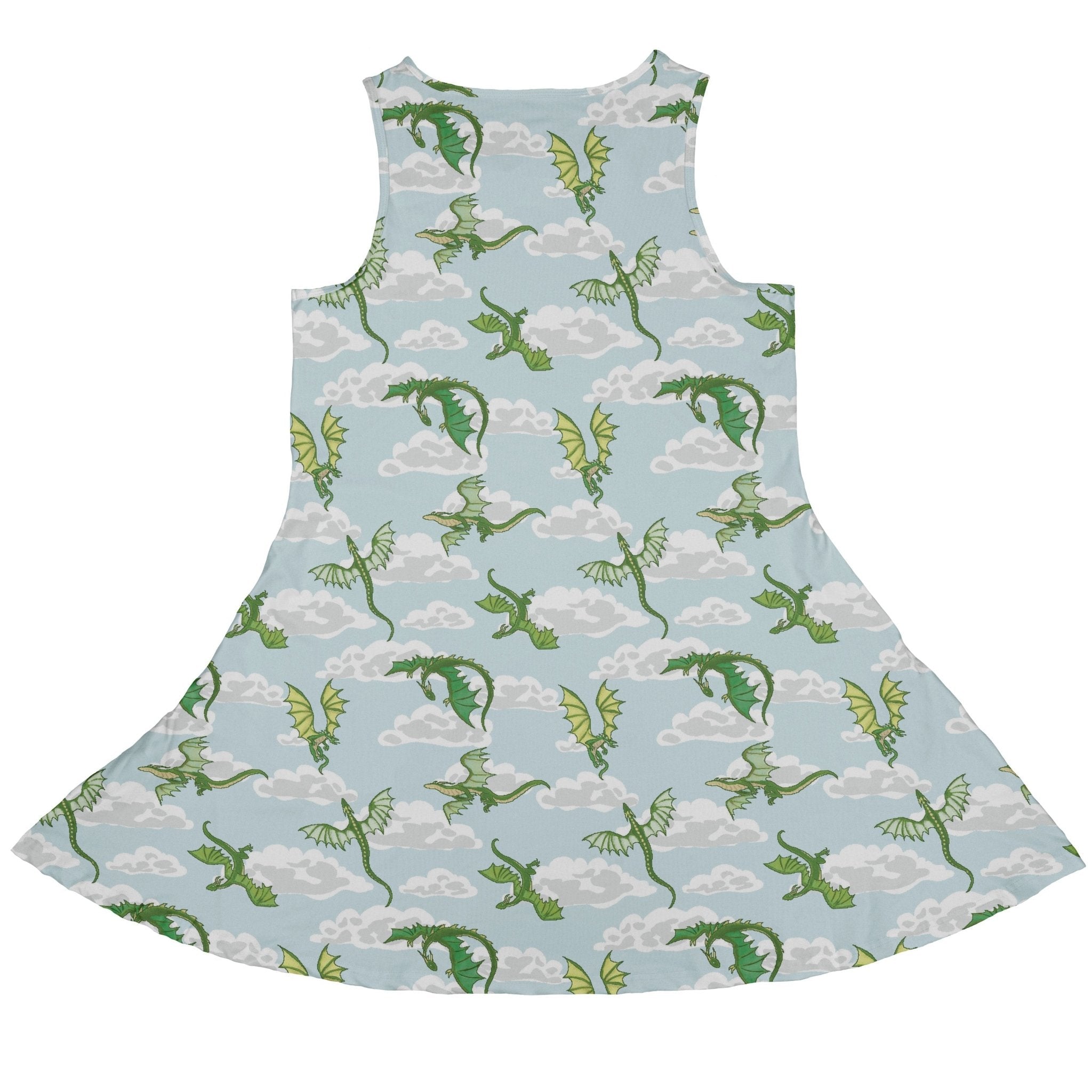 Pixel Dragon Video Game Mist Dress Geek Nerd Designs by Nathan fantasy prints lx - C