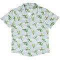 Pixel Dragon Video Game Mist Button Up Shirt Geek Nerd adult sizing Designs by Nathan fantasy prints