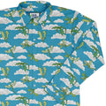 Pixel Dragon Video Game Sky Long Sleeve Button Up Shirt Geek Nerd adult sizing Designs by Nathan fantasy prints