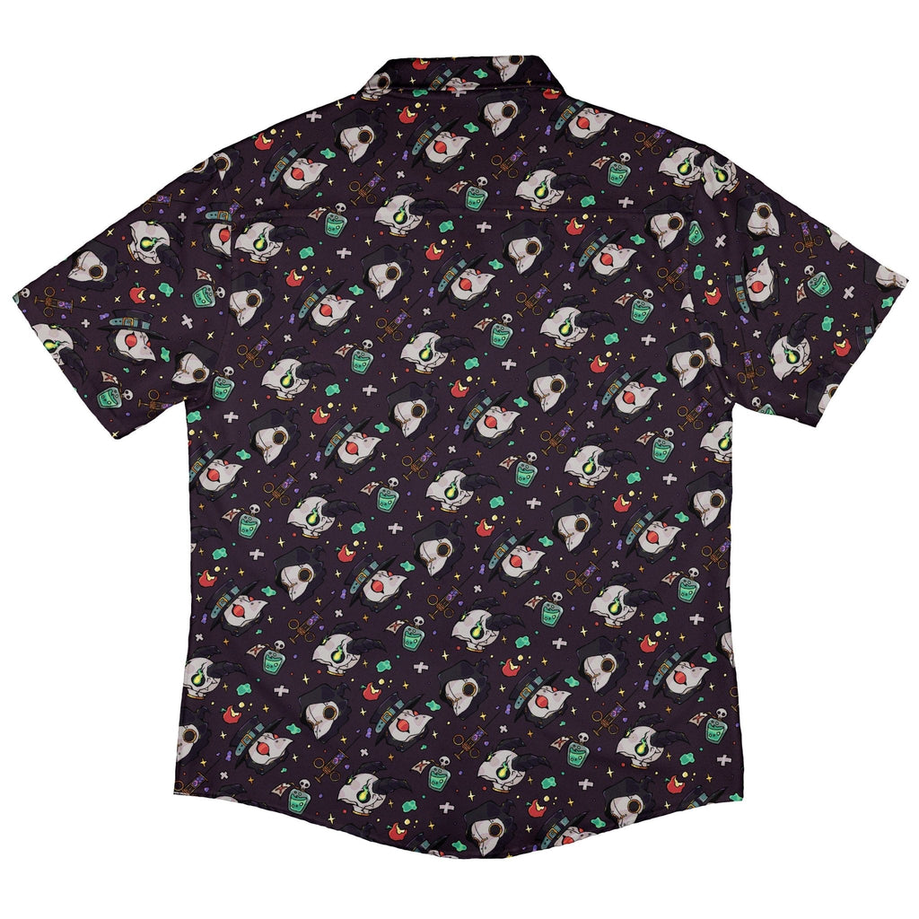 Plague Doctor Purple Button Up Shirt Geek Nerd adult sizing halloween q4