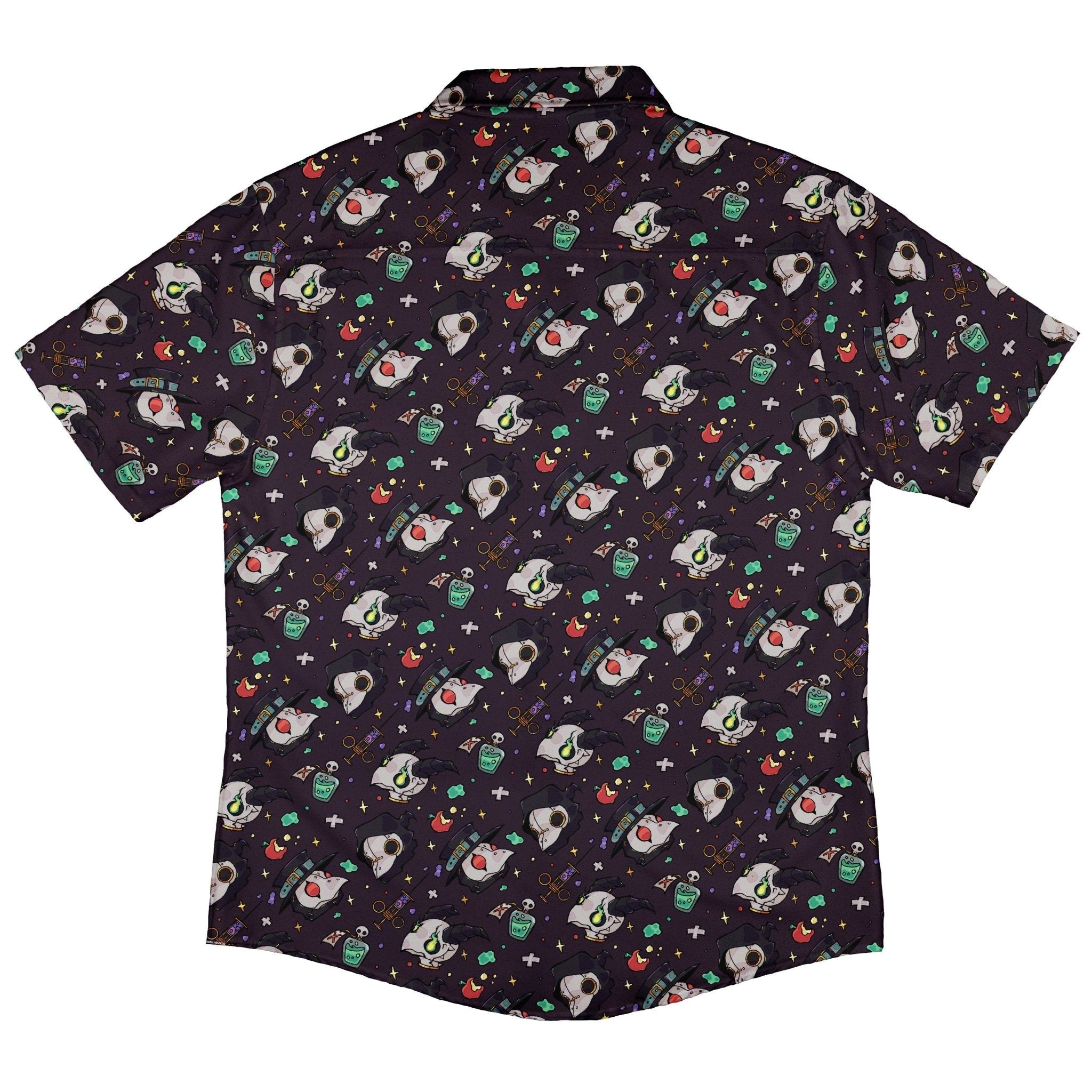 Plague Doctor Purple Button Up Shirt Geek Nerd adult sizing halloween q4