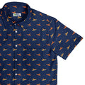 Plane Silhouette Button Up Shirt Geek Nerd adult sizing aviation print Design by Zirkus Design